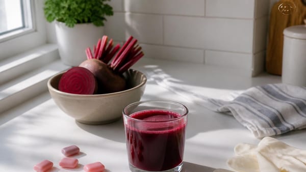 Rote-Bete-Saft plus Kaugummi senkt den Blutdruck – doch die Kombination ist gewöhnungsbedürftig. Was hinter dem Nitra…