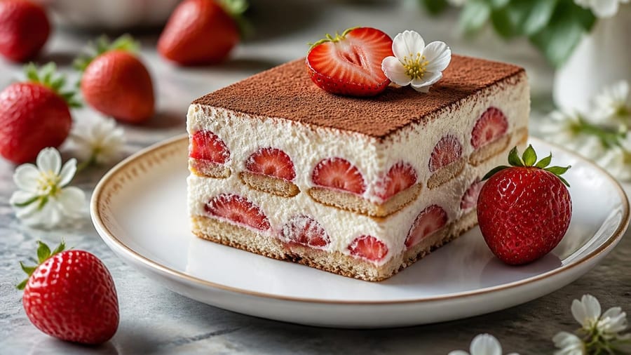 Erdbeer-Tiramisu: Eine fruchtige Version des Italienischen Klassikers