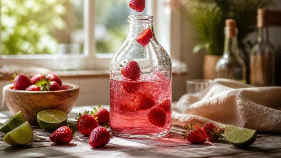 Erdbeerlimes selbermachen: Rezept mit nur drei Zutaten