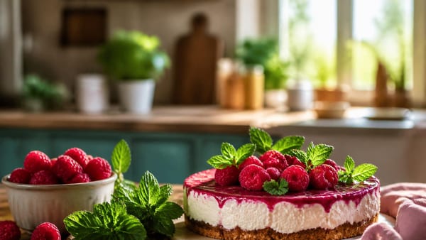 Holen Sie sich den Sommer nach Hause: Das erfrischendste Himbeer-Minz-Torte-Rezept