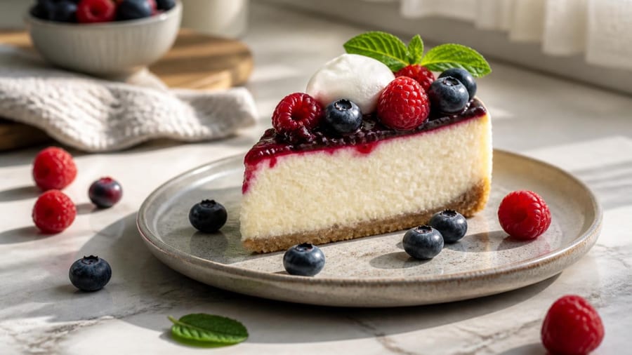 Die leichte Alternative: Warum dieser Joghurt-Käsekuchen mit Beeren die perfekte Wahl für warme Tage ist