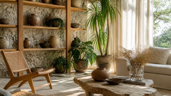 Biophilic Design verbindet Wohnräume mit der Natur. Wie natürliche Materialien, Tageslicht und Pflanzen das Wohlbefin…
