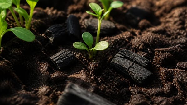 Pyrolyse verwandelt Biomasse in stabilen Kohlenstoff. Wie Pflanzenkohle Böden verbessert und CO₂ dauerhaft bindet.