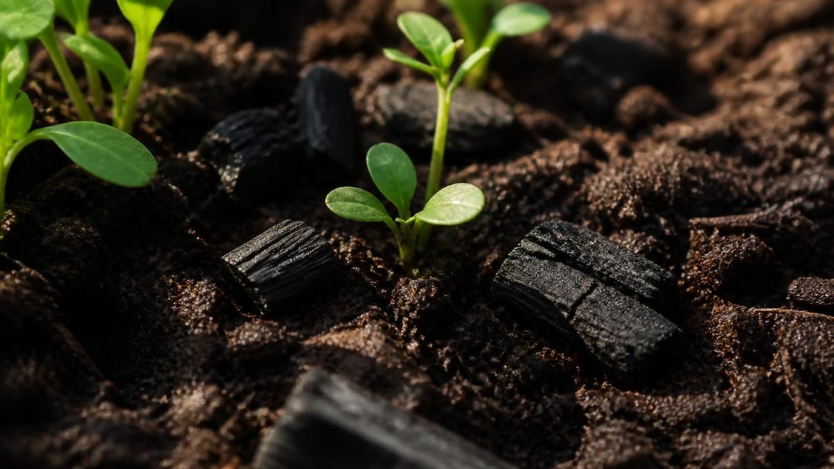 Pyrolyse verwandelt Biomasse in stabilen Kohlenstoff. Wie Pflanzenkohle Böden verbessert und CO₂ dauerhaft bindet.
