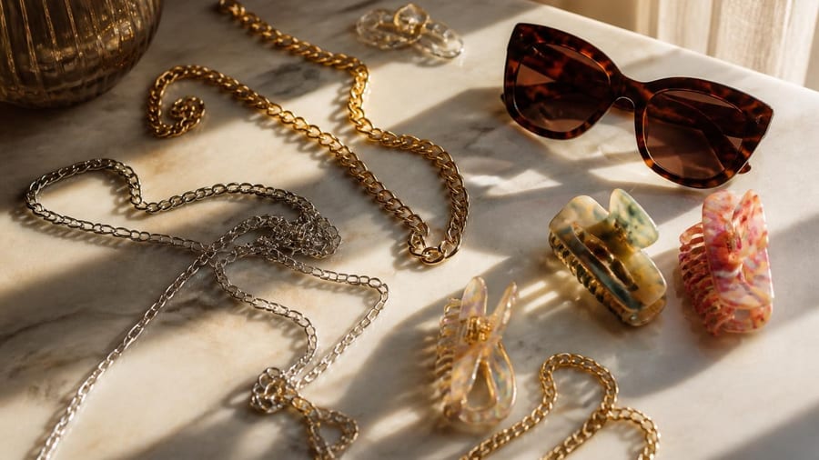 Halsketten, Haarspangen und überdimensionale Sonnenbrillen: Es ist der Sommer der Accessoires